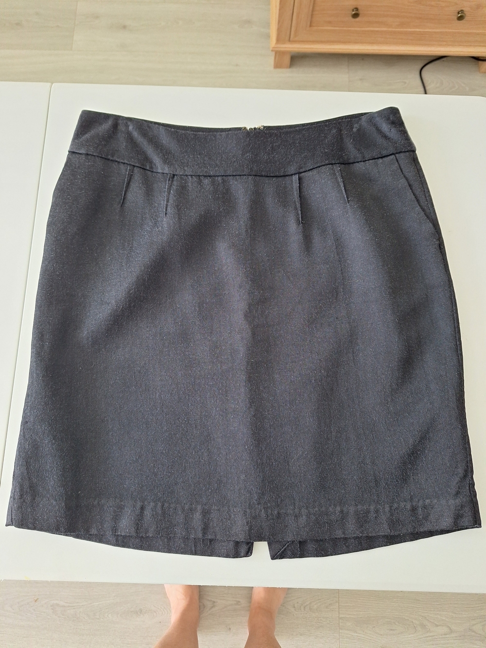 Merona Black A-Line Skirt with Subtle Pleats